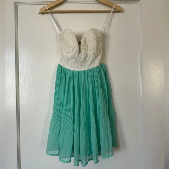 sabo skirt green dress Sage Green A-Line Bow Mini Kapri Dress XXL main image 1